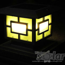 CE de brillante energía solar post casquillo lámpara iluminación cepillado cooper (JR-3018)